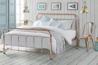 An Image of Martino Copper and Brass Dormitory style Bed