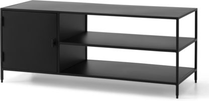 An Image of Solomon Compact TV Unit, Black Metal