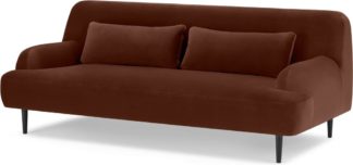 An Image of Giselle 2 Seater Sofa, Warm Caramel Velvet