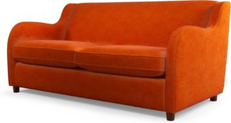 An Image of Custom MADE Helena Sofabed with Memory Foam Mattress, Plush Paprika Velvet