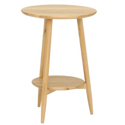 An Image of Ercol Teramo Round Side Table, Pale Oak