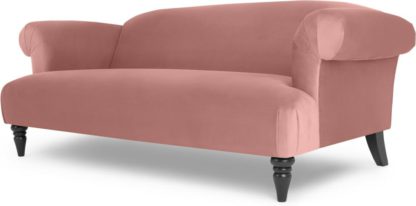 An Image of Claudia 3 Seater Sofa, Old Rose Velvet