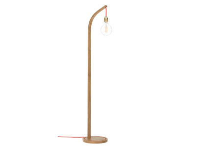 An Image of Mooring Floor Lamp Oak Grey Flex