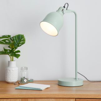 An Image of Isaac Seafoam Task Lamp Blue