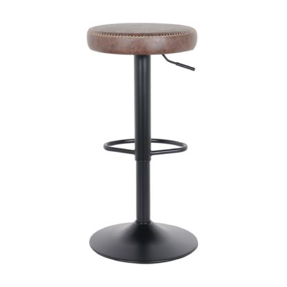 An Image of Venice Round Bar Stool Black