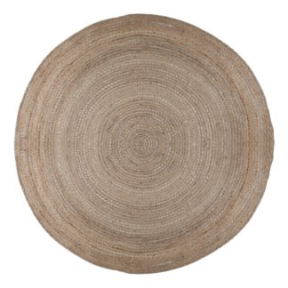 An Image of Jute Circle Rug Brown