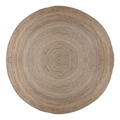 An Image of Jute Circle Rug Brown