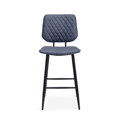 An Image of Austin Bar Stool Grey PU Leather Grey