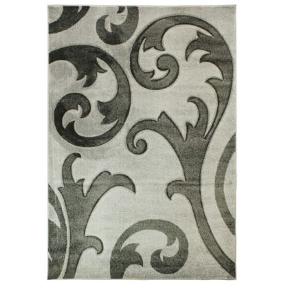 An Image of Elude Hand Carved Rug Grey