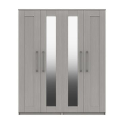 An Image of Ethan Light Grey 2 Door Wardrobe Grey