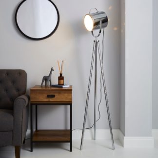 An Image of Carlton Floor Lamp Chrome Chrome