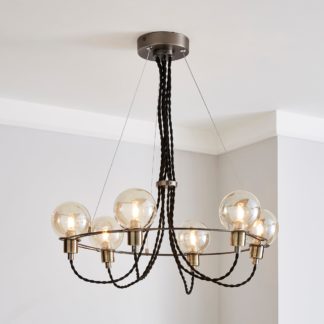 An Image of Aurelia 6 Light Cluster Ceiling Fitting Grey Brown