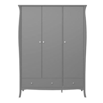 An Image of Baroque 3 Door Wardrobe Black