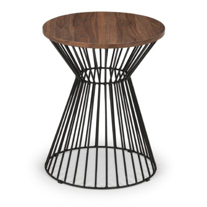 An Image of Jersey Round Wire Lamp Table Brown