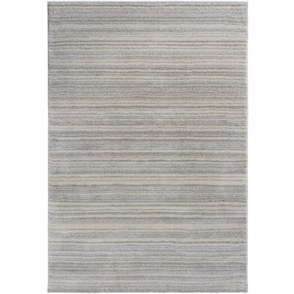 An Image of Bates Natural Rug Blue, Brown and White