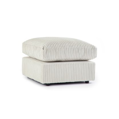 An Image of Champ Fabric Footstool Charcoal