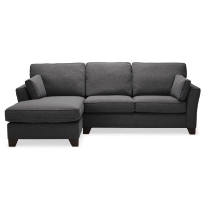 An Image of Grayson Left Hand Corner Chaise Sofa Brown