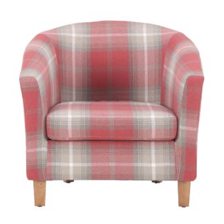 An Image of Castlebay Tub Chair - Red Red, Grey and White