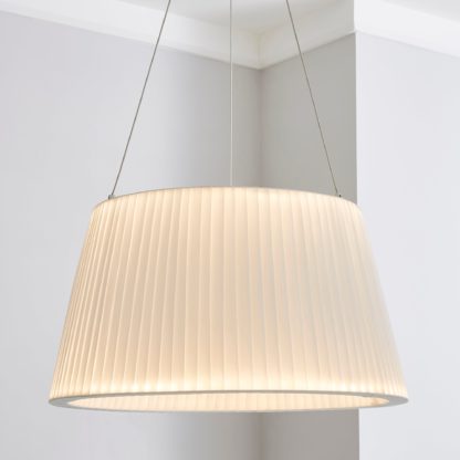 An Image of Erika White LED Large Wrap Ceiling Fitting White