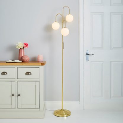 An Image of Gigi White Floor Lamp White