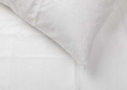 An Image of Heal's Herringbone White Duvet Cover Double