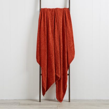 An Image of Chenille Terracotta Throw Terracotta