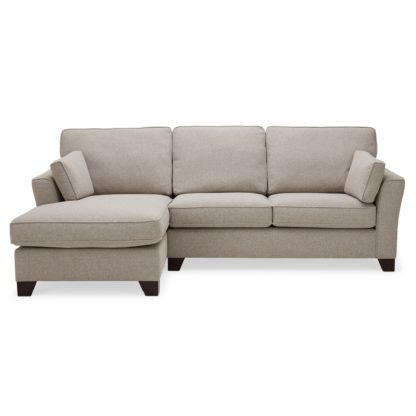 An Image of Grayson Left Hand Corner Chaise Sofa Brown