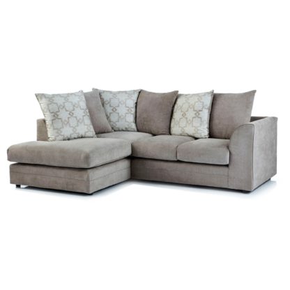 An Image of Washington Left Hand Fabric Corner Sofa Grey