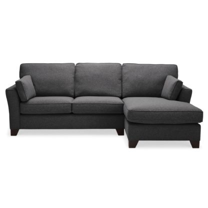 An Image of Grayson Left Hand Corner Chaise Sofa Brown