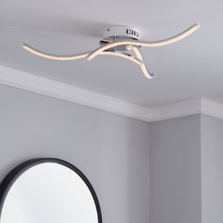 An Image of Layla 3 Light Integrated LED Semi-Flush Ceiling Fitting Chrome