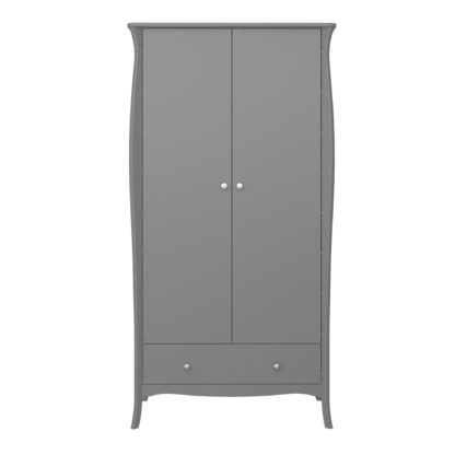 An Image of Baroque 2 Door Wardrobe Black