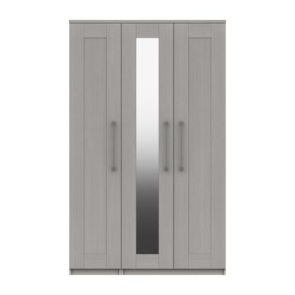 An Image of Ethan Light Grey 2 Door Wardrobe Grey