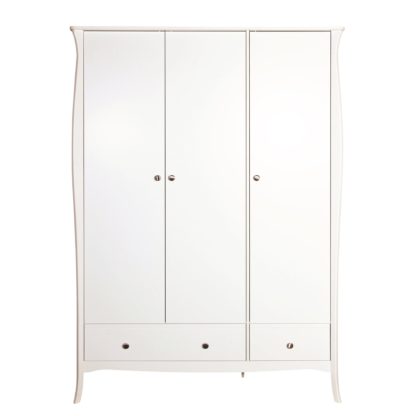 An Image of Baroque 3 Door Wardrobe Black