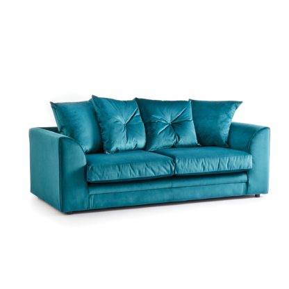 An Image of Blake 2 Seater Grey Velvet Sofa Grey