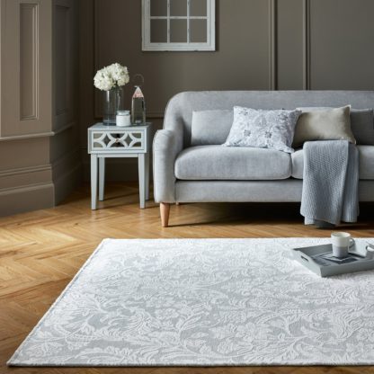 An Image of Dorma Winchester Chenille Rug Light Grey