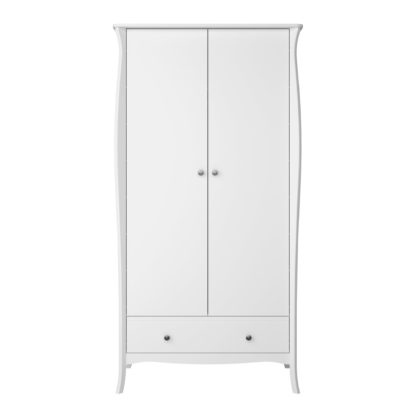 An Image of Baroque 2 Door Wardrobe Black