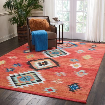 An Image of Navajo 7 Rug Blue