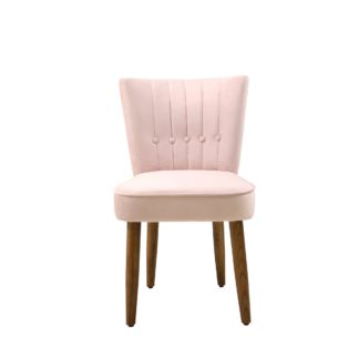 An Image of Isla Velvet Dining Chair Blush