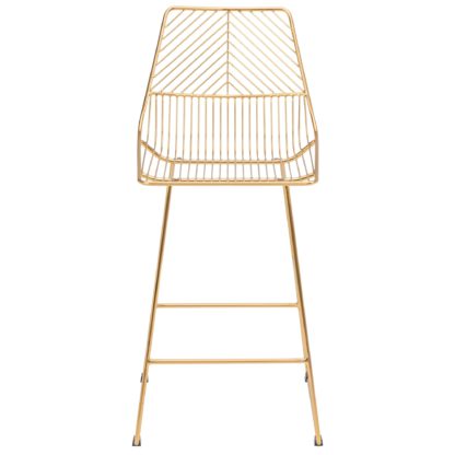 An Image of Siena Bar Stool Gold Gold