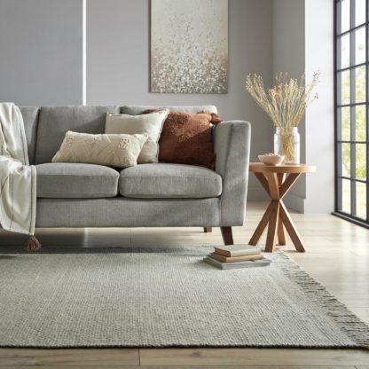 An Image of Marla Wool Rug Light Grey