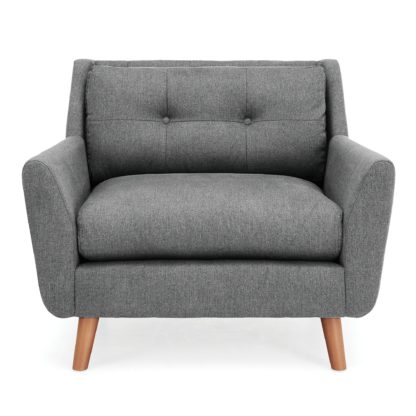 An Image of Halston Fabric Snuggle Chair Blue