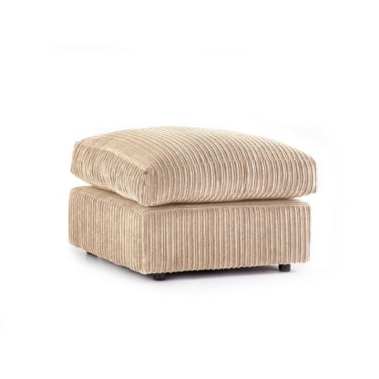 An Image of Champ Fabric Footstool Charcoal