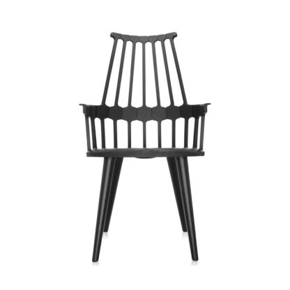 An Image of Kartell Comback Chair Black Minimum 2 Chairs