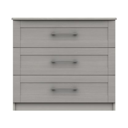 An Image of Ethan Light Grey 3 Drawer Chest Grey