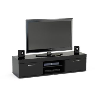 An Image of Edgeware Black TV Stand Black