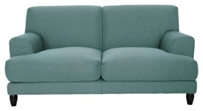 An Image of Habitat Askem 2 Seater Fabric Sofa - Teal