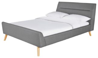 An Image of Habitat Finn Double Bed Frame - Grey