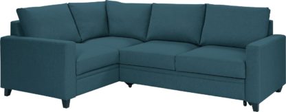 An Image of Habitat Seattle Right Corner Fabric Sofa Bed - Blue