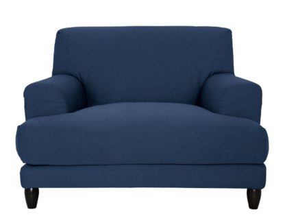 An Image of Habitat Askem Fabric Cuddle Chair - Blue