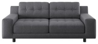 An Image of Habitat Hendricks 2 Seater Fabric Sofa - Charcoal